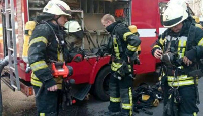 У центрі Києва горів будинок